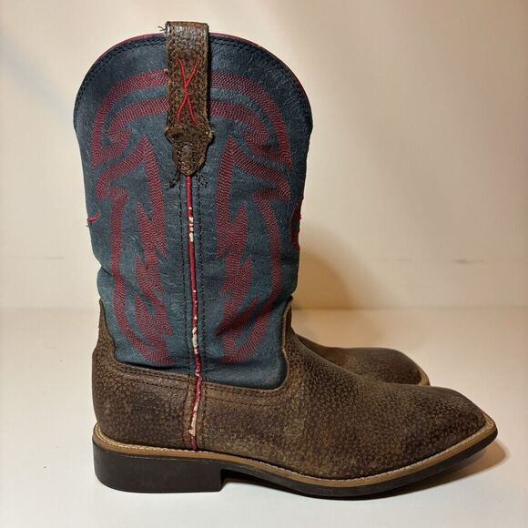 Twisted X Hooey Youth size 5.5 M Cowboy Boots Leather Square Toe YHY0008 - Picture 2 of 11